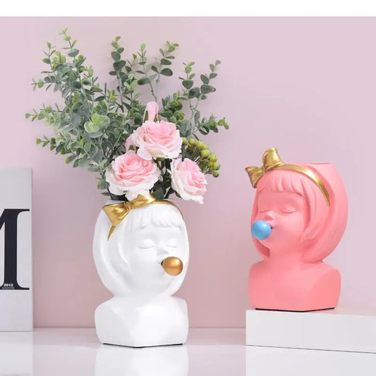 Bubblegum Blossom Girl Vase